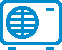 A blue icon depicting an HVAC system.
